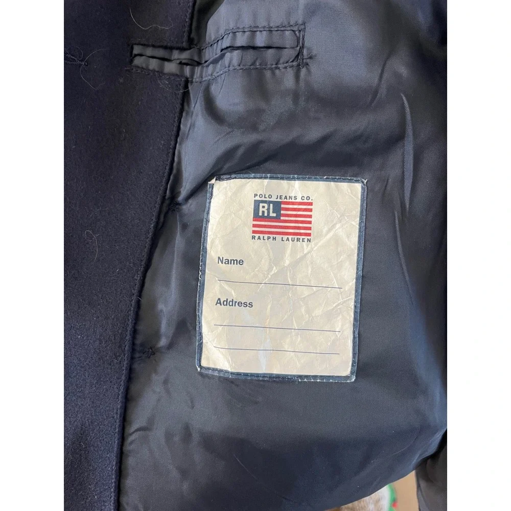 Ralph Lauren Kids Navy Wool Blend Double‎ Breasted Peacoat Size 4